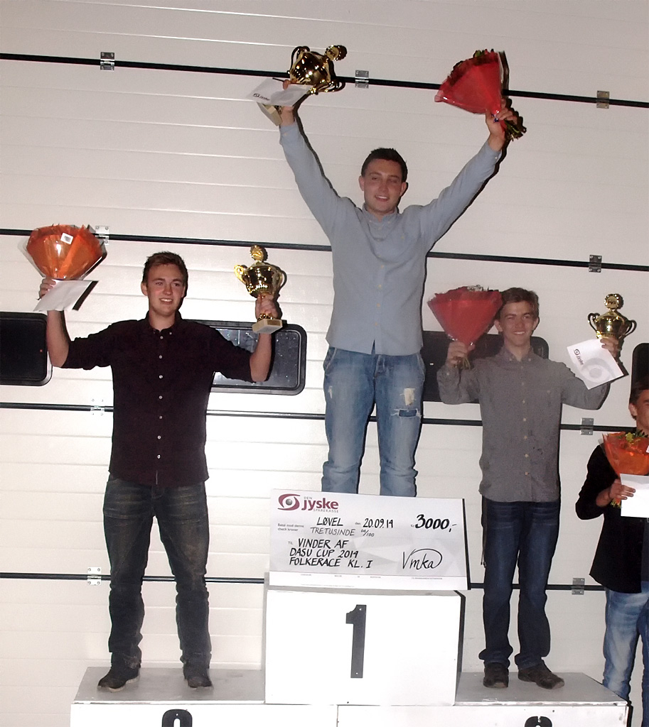 3 MNJ’er besatte DM-slutpodiet i Klasse 1: Matthias Østergaard (sølv), Kenneth Sejersen (guld) og Thomas A. Poulsen (bronze)
(Foto: Åge Keseler Kirketerp)